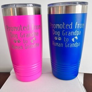 Pregnancy Announcement mugs Pink & Blue